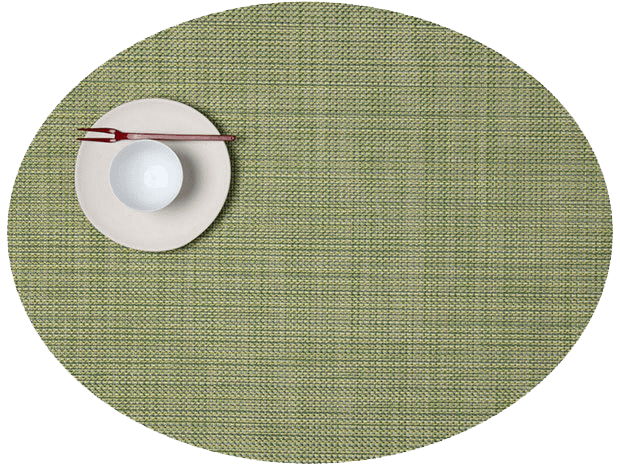 Chilewich Mini Basketweave Placemat - Dill - Oval
