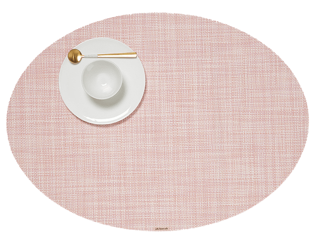 Chilewich Mini Basketweave Placemat - Blush - Oval