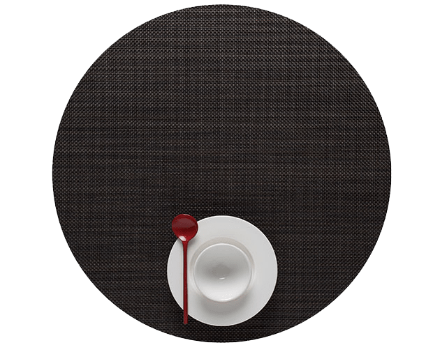Chilewich Mini Basketweave Placemat - Espresso - Round