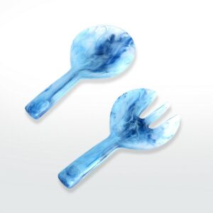 Everyday Jumbo Salad Servers Denim Swirl