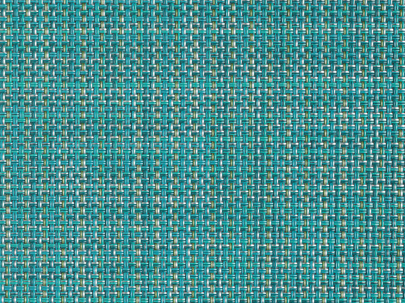 Chilewich Mini Basketweave Placemat - Turquoise - closeup to show texture