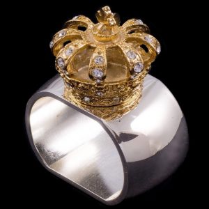 Isabella Adams Gold Crown Napkin Ring