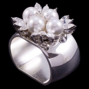 Isabella Adams Pearl & Crystal Napkin Ring