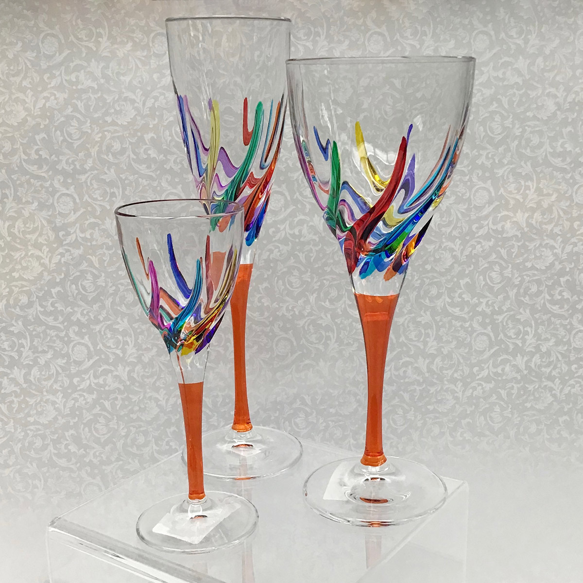 Italian Glass Trix Collection - Wine Glass, Cordial/Liquore, Champagne Flute