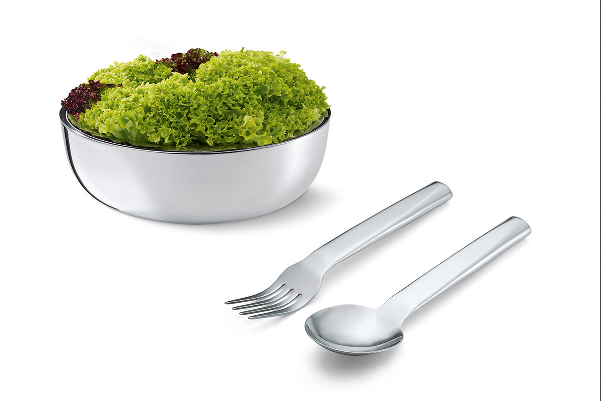 Philippi Lollo Salad Servers with salad bowl - not included