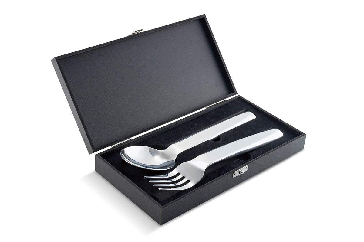 Philippi Lollo Salad Servers with black case