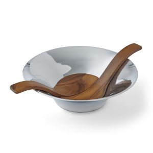 Nambe Chillable Salad Bowl & Servers