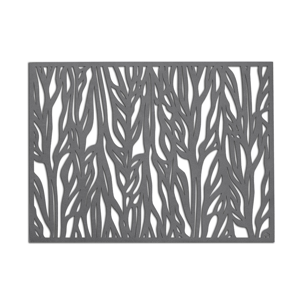 Dark Grey Placemat with abstract plant pattern