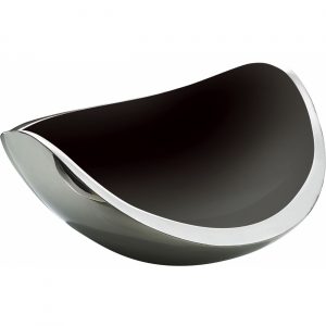 Bugatti Ninnananna fruit bowl black and silver