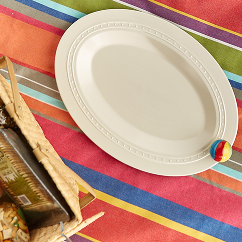 Nora Fleming Mini - Have A Ball - shown with platter