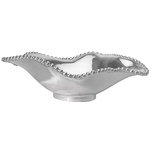 Mariposa Pearled Wavy Bowl on white background