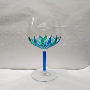Incantos Collection Peacock Balloon Wine Glass