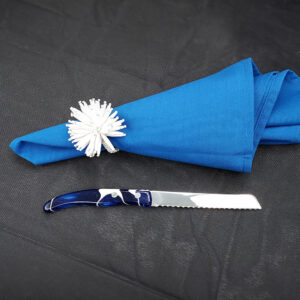 Claude Dozorme Berlingot Bagel Tomato Knife - Blue Marble