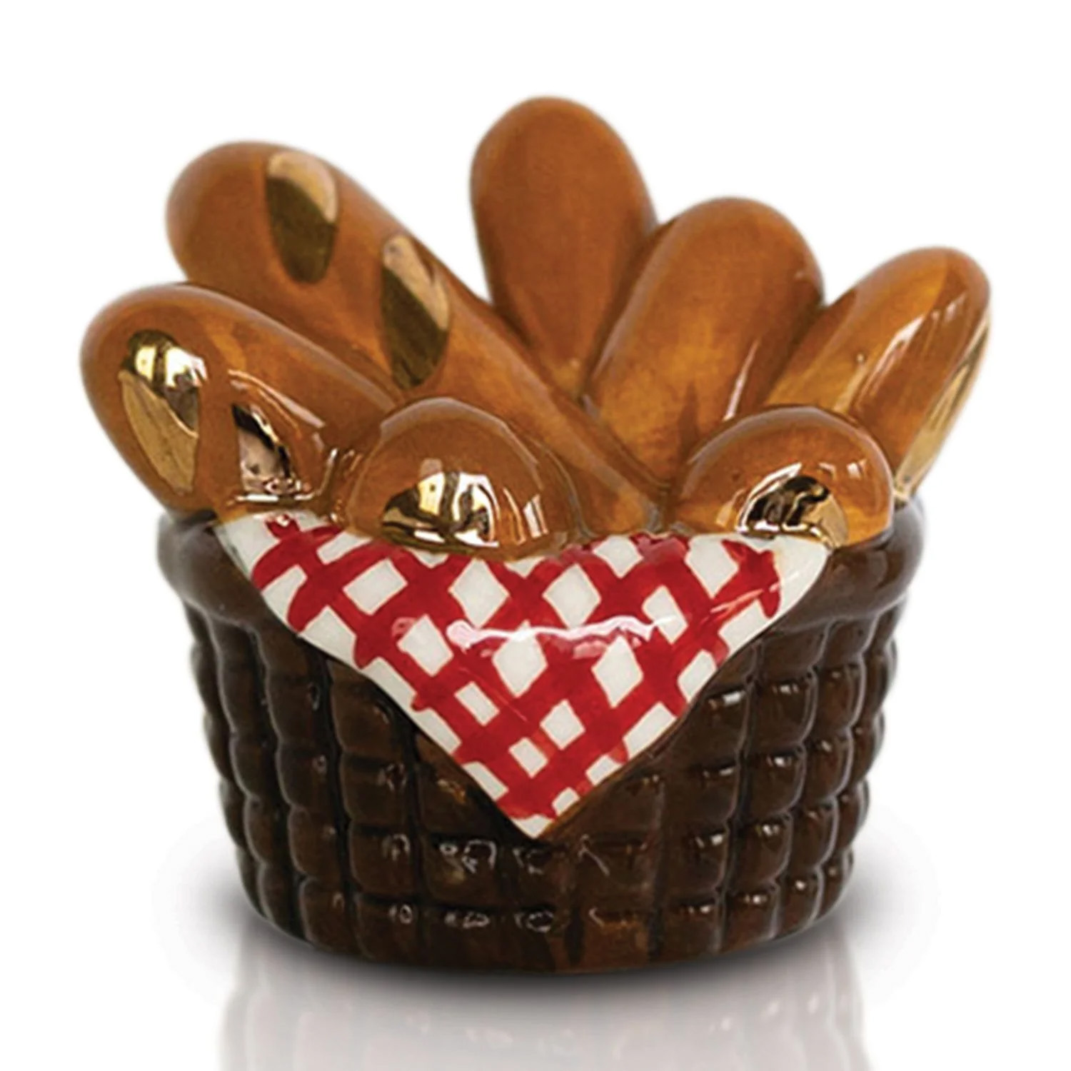 Nora Fleming mini You Knead it shaped like a basket of bread
