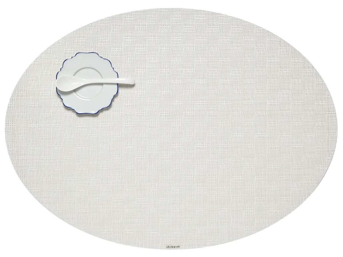 Chilewich Bayweave placements - oval - Vanilla