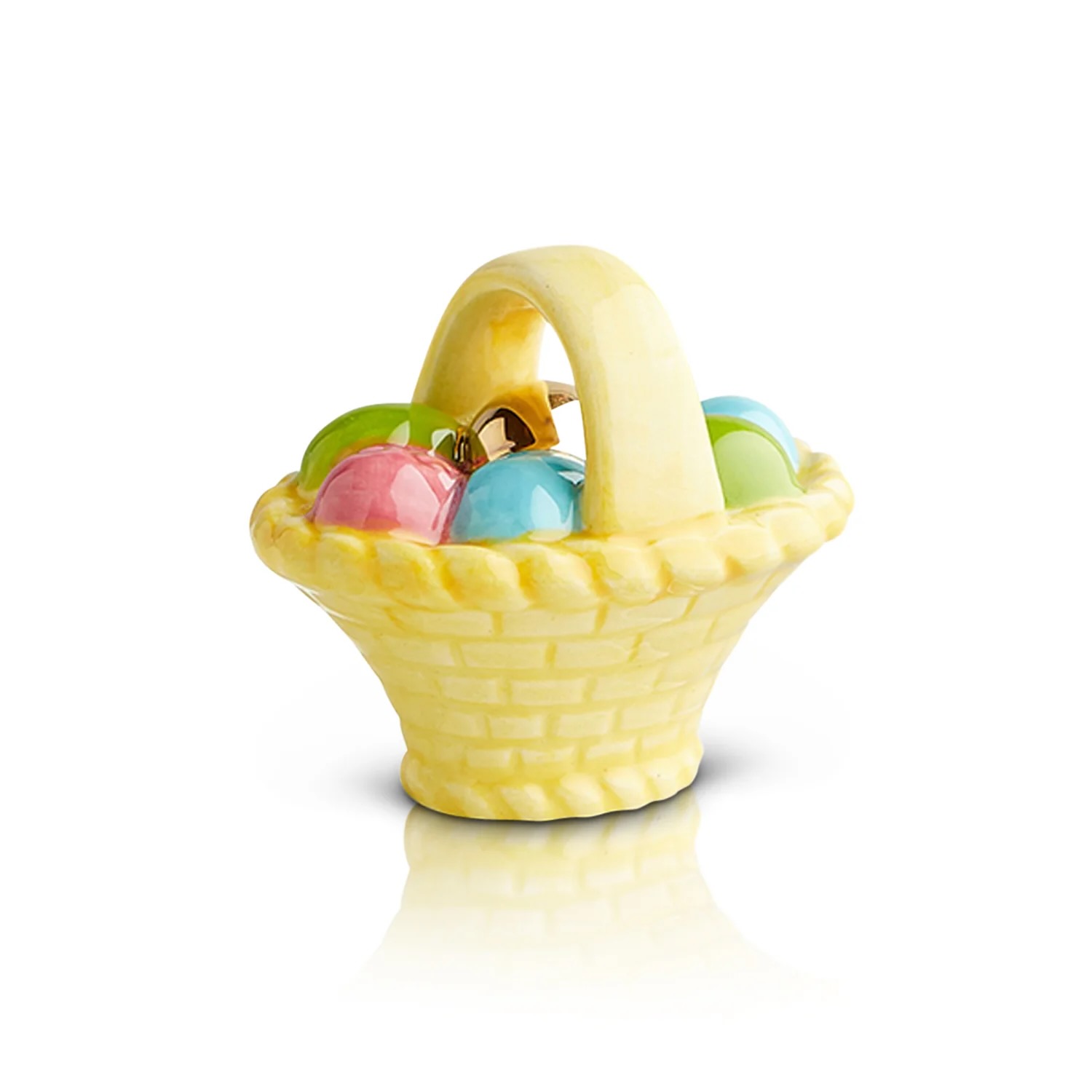 Nora Fleming Mini A Tisket, A Tasket, mini basket with eggs