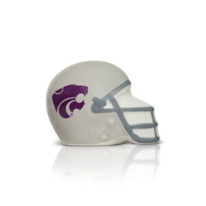 Nora Fleming Mini Kanvas State University football helmet with wildcat logo