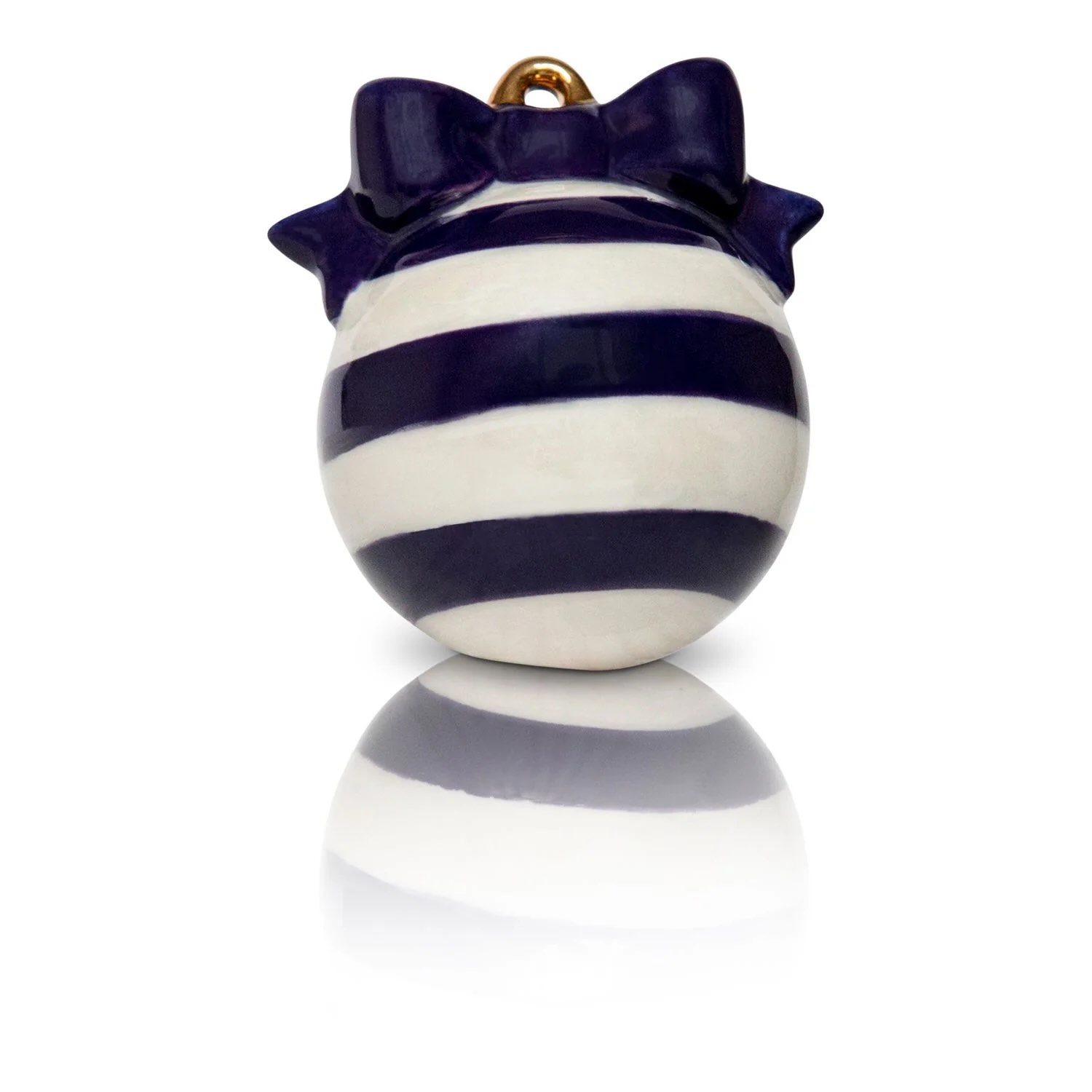 Nora Fleming MIni Dock the Halls Blue, blue/white Christmas ornament