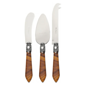 Oxford 3 Piece Cheese Set Tortiouse